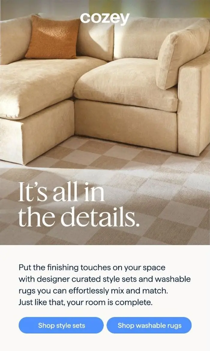 Cozey: The finishing touches