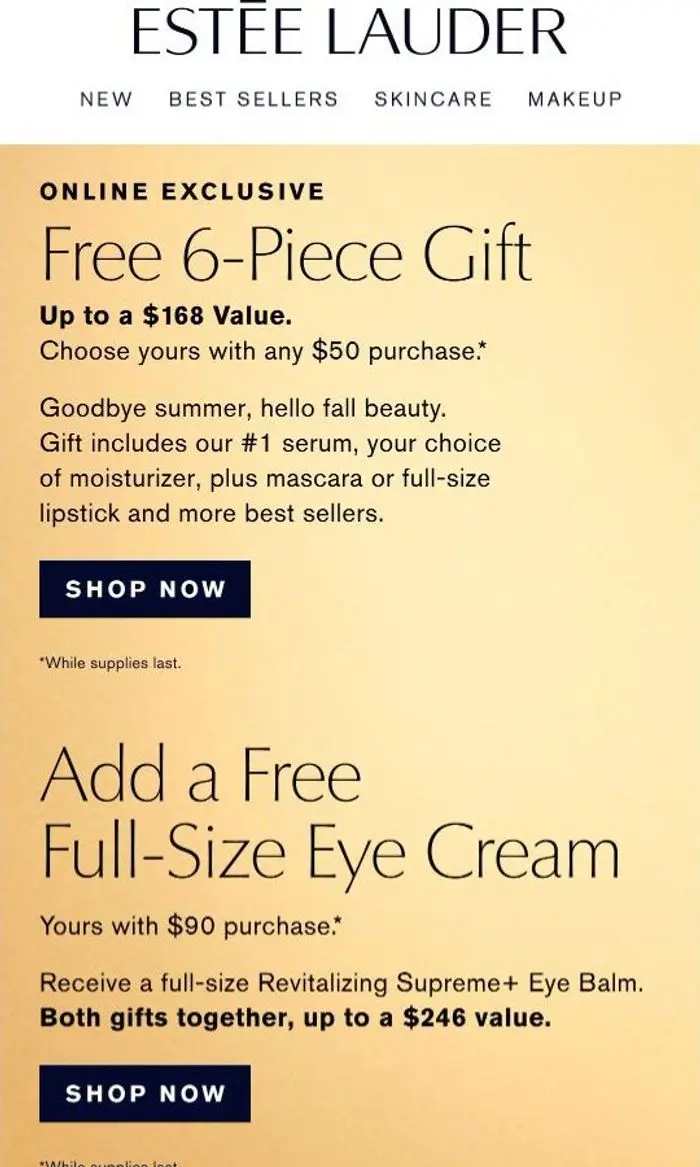 Estée Lauder: Ready To Glow 💛 Free 8-Piece Gift, with your purchase.