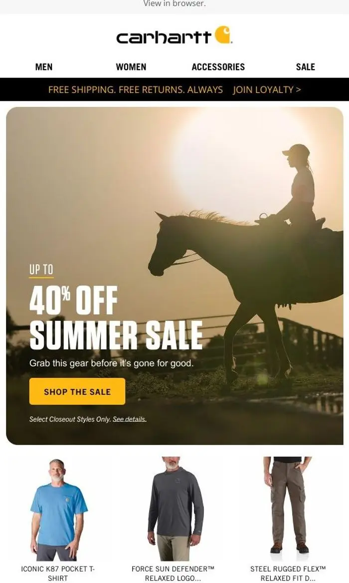 Carhartt: Ending Soon: Up to 40% off