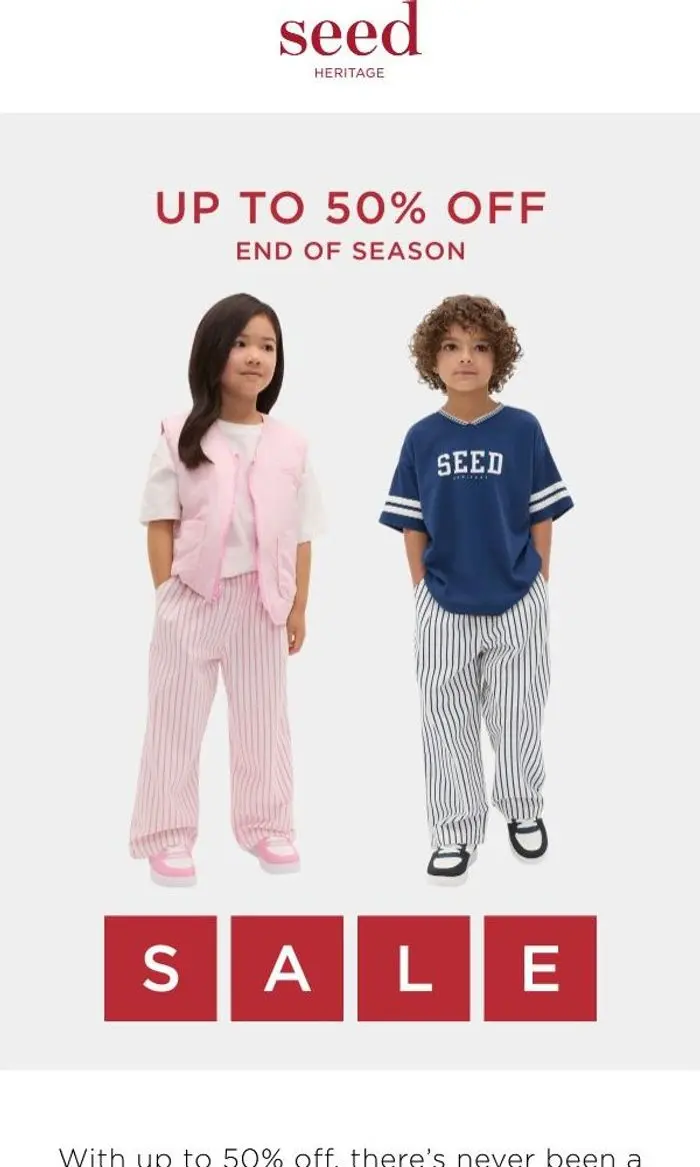Seed Heritage: End Of Season Sale | Shop Boy & Girl