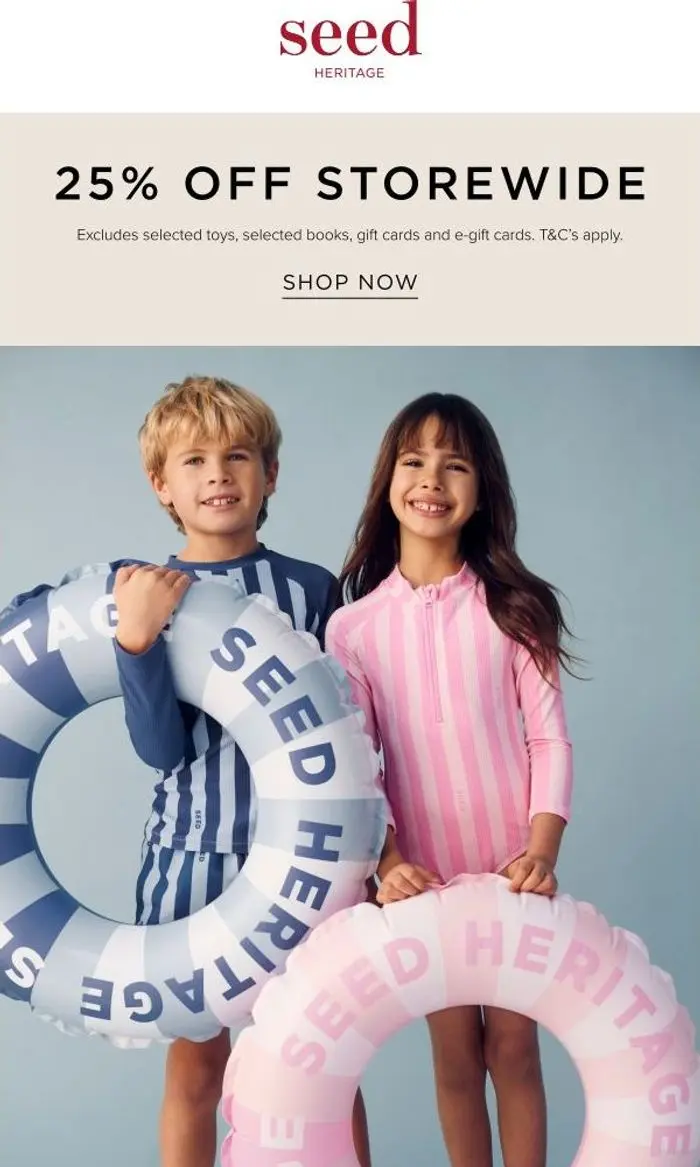 Seed Heritage: Seed Swim Shop | 25% Off Storewide