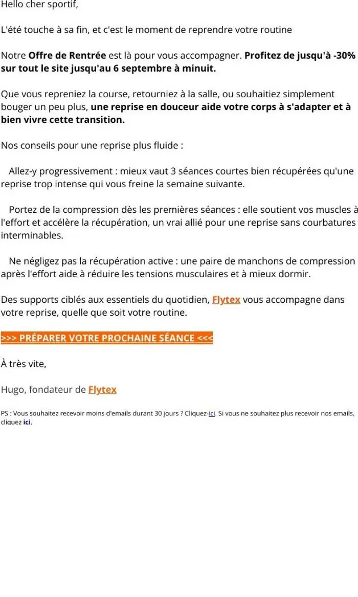 Flytex: On reprend la routine ensemble ?