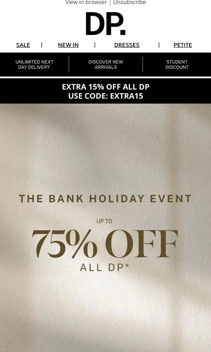 Dorothy Perkins: Your Bank Holiday treat 👀
