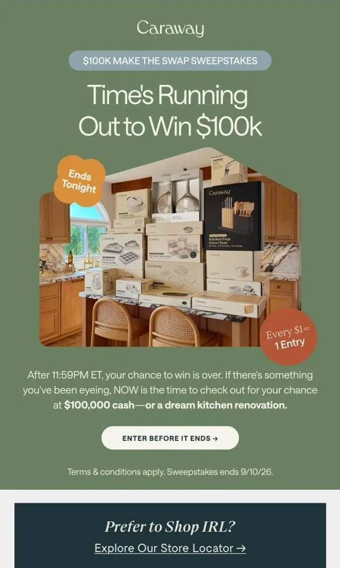 Caraway: ⌛ Final Minutes to Win $100k