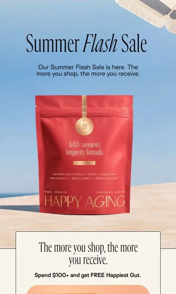 Happy Aging: ☀️ Summer Flash Sale is Here!