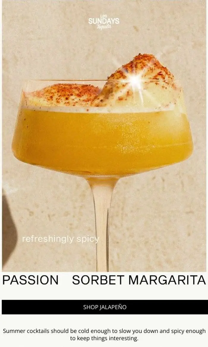 Los Sundays Tequila: Spicy Sorbet Margs Anyone? 🌶️