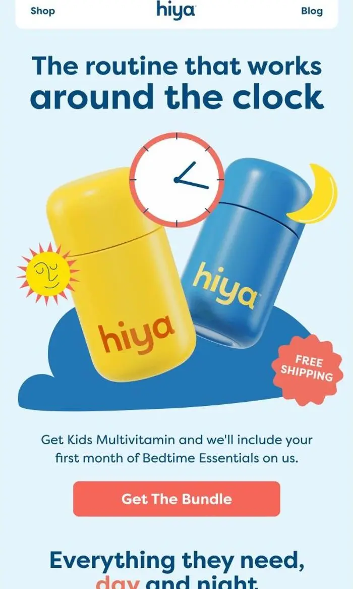 Hiya: Try Bedtime Essentials - Free.