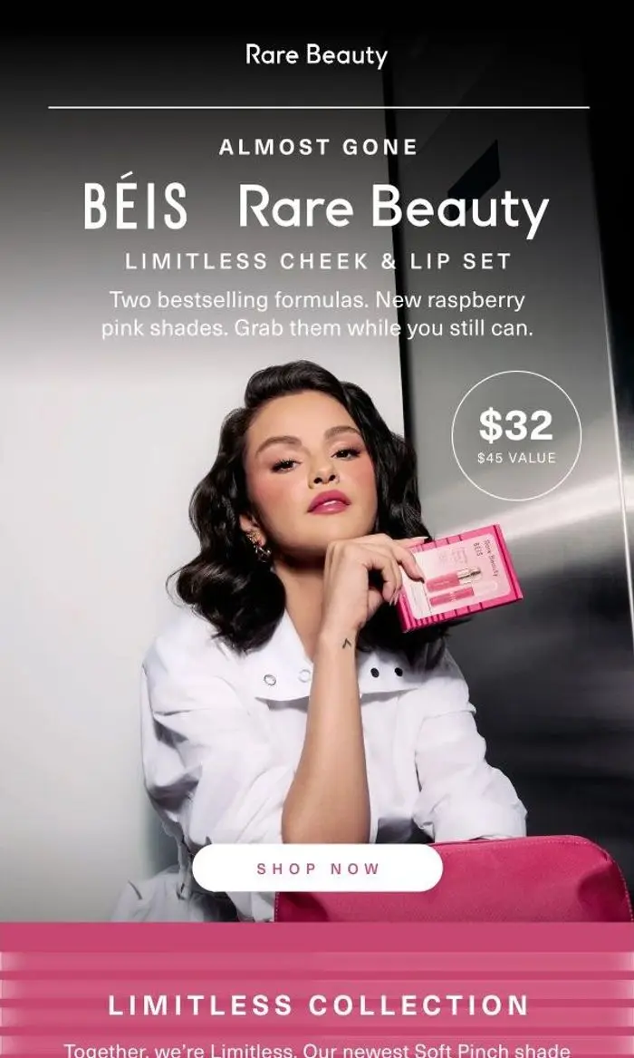 Rare Beauty: Final boarding: BÉIS x Rare Beauty Cheek & Lip Set ✈️