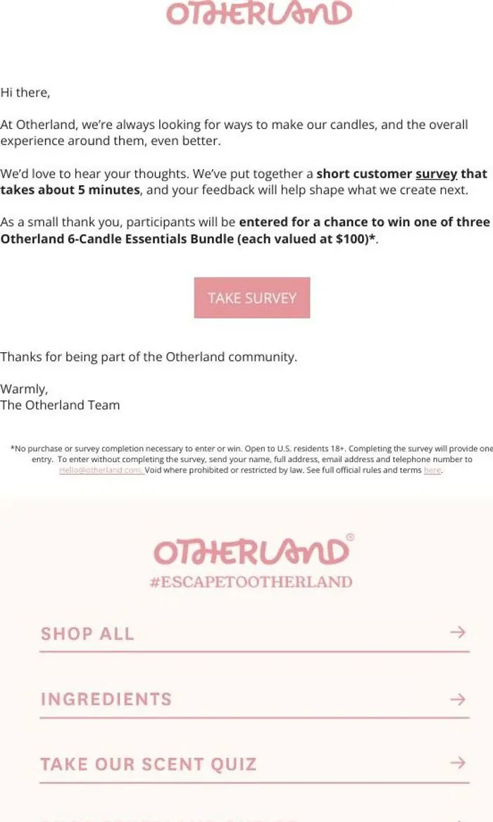 Otherland: We’d love your feedback (PLUS a chance to win)