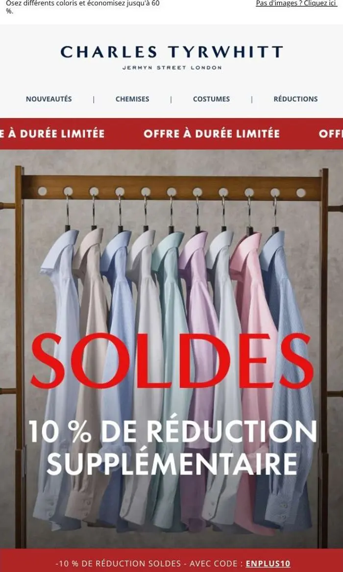 Charles Tyrwhitt: Des chemises dans toutes les couleurs