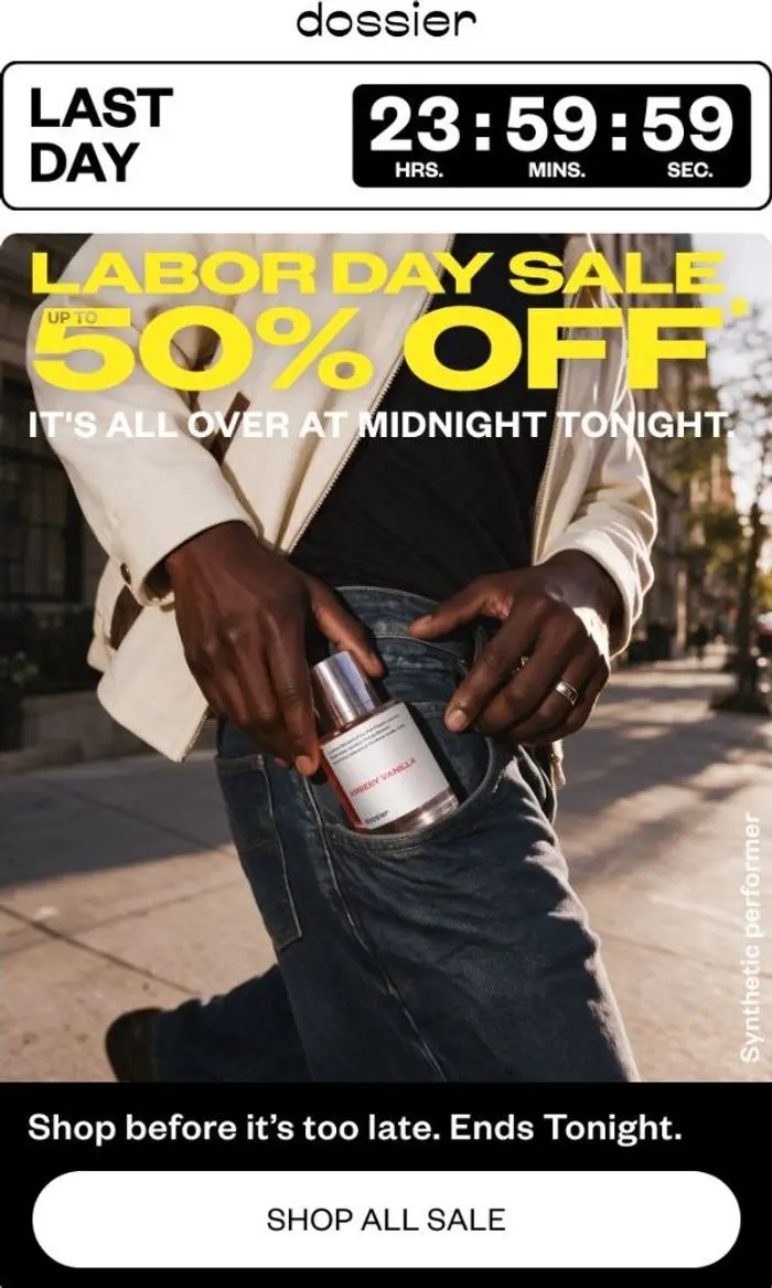 Dossier: LABOR DAY SALE: Ends Tonight 🚨