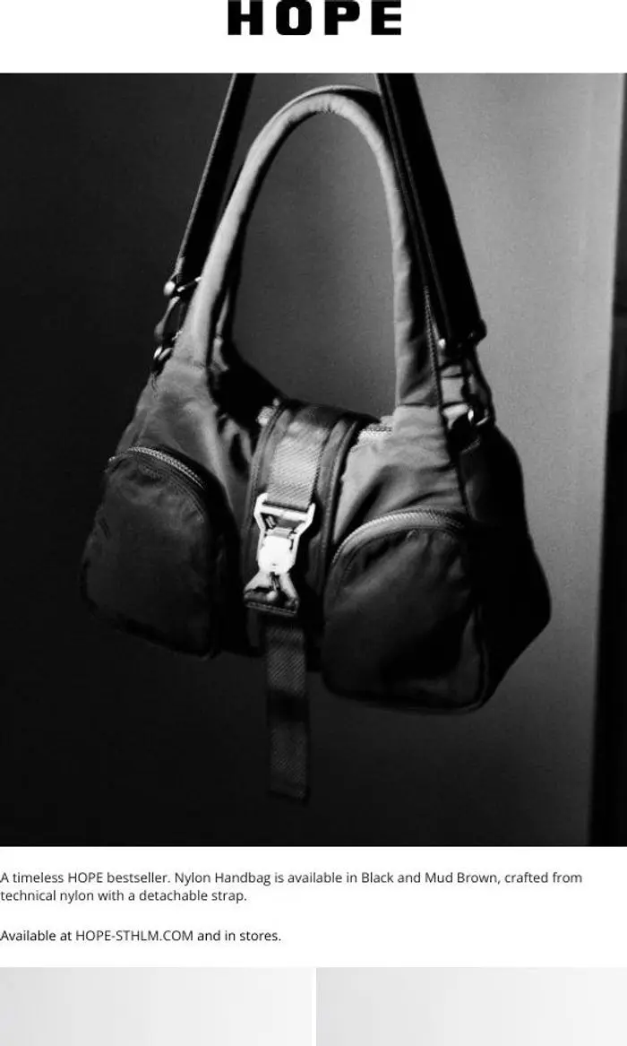 HOPE: Nylon Handbag
