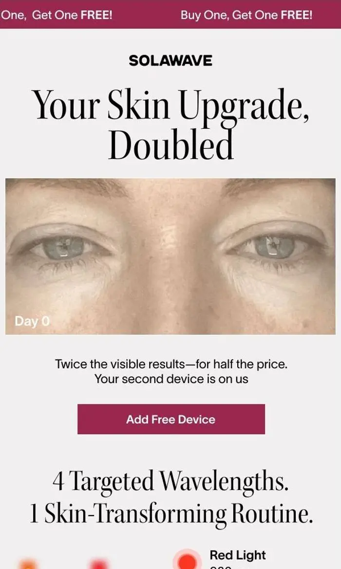 Solawave: 🎉 Buy 1, Get 1 Free - Sitewide
