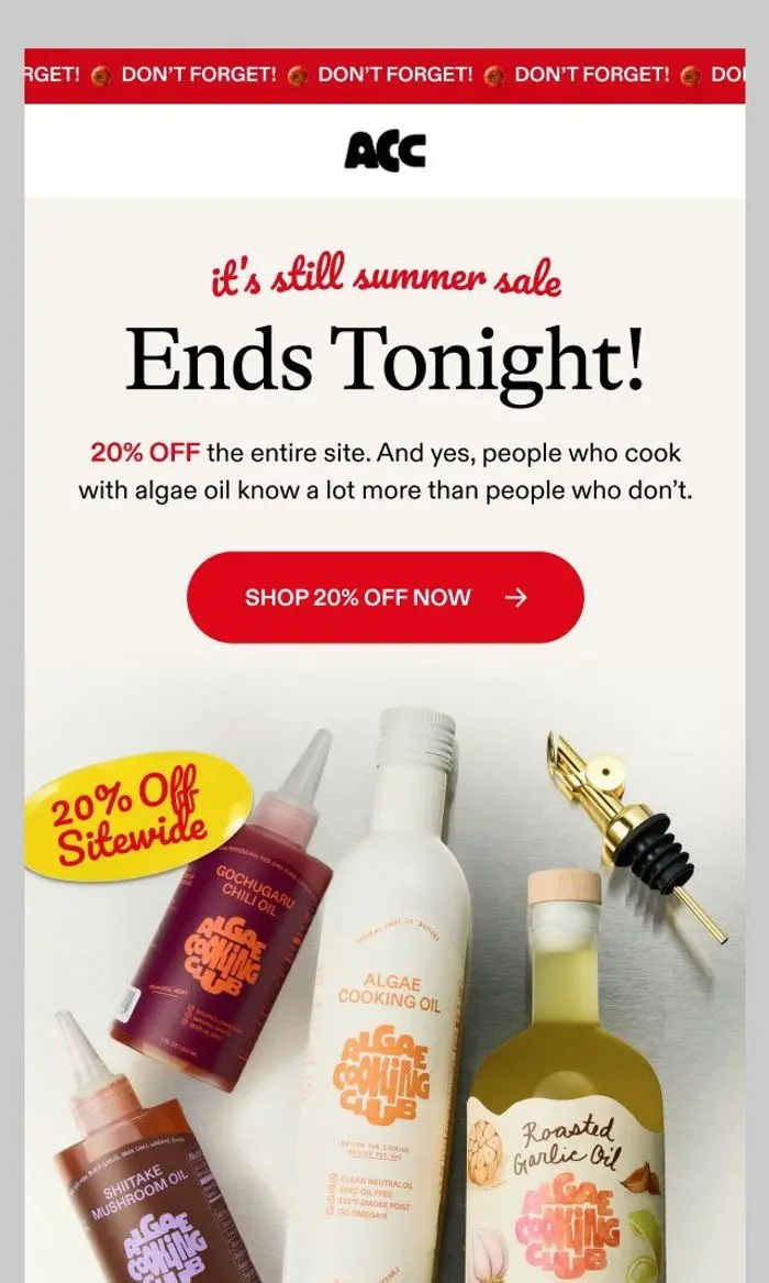 Algae Cooking Club: Last Chance: Sale Ends Tonight