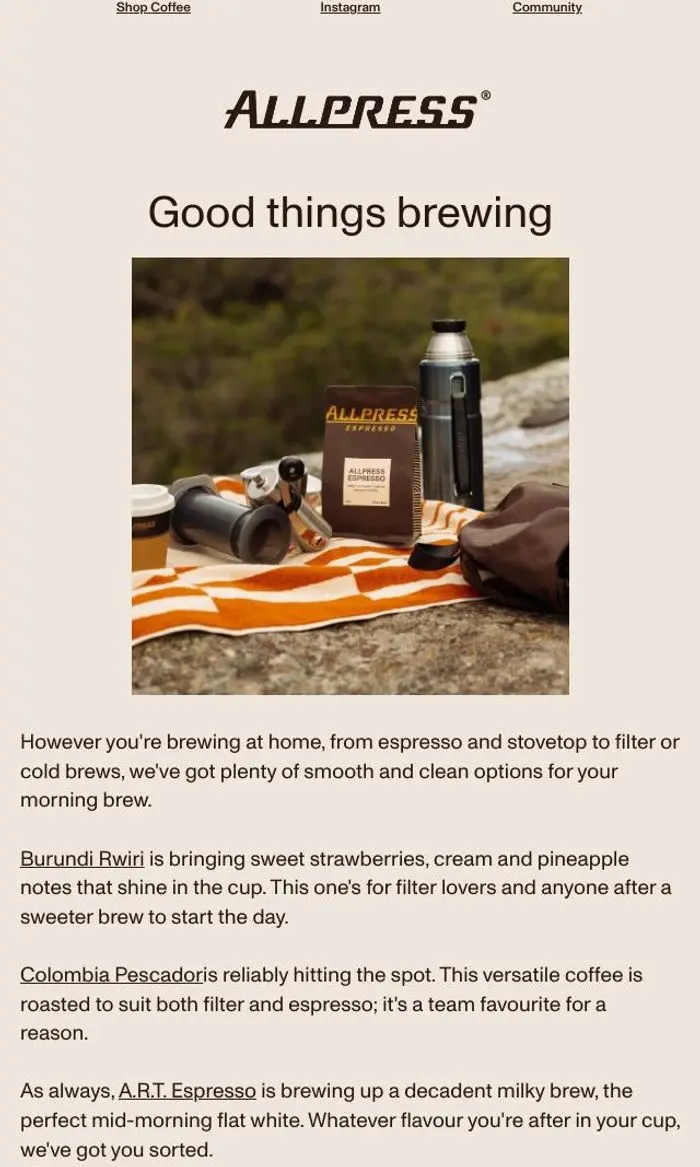 Allpress Espresso New Zealand: Good things brewing as the seasons start shifting