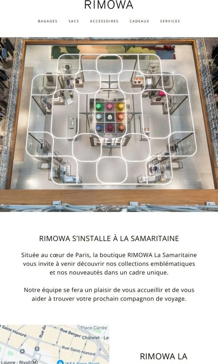RIMOWA: La nouvelle boutique RIMOWA à La Samaritaine