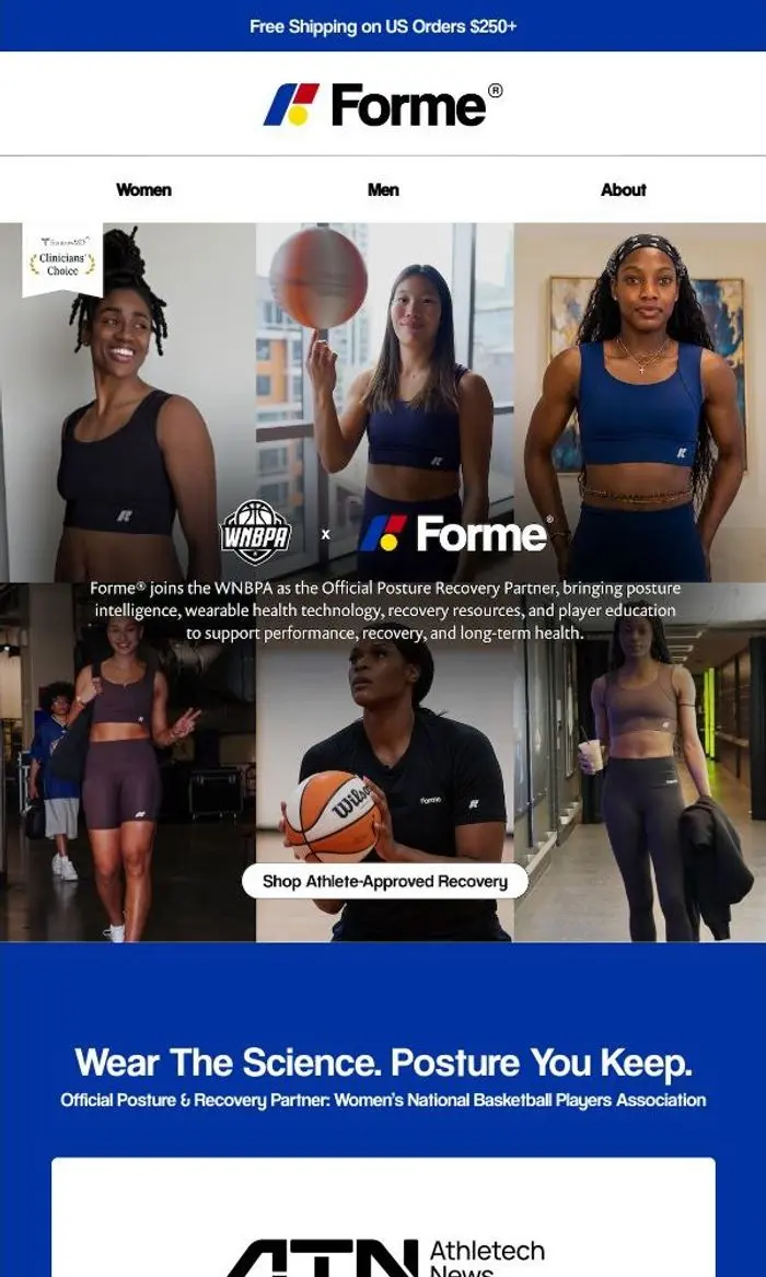 Forme: Forme® x WNBPA: The Official Posture Recovery Partner 🏀