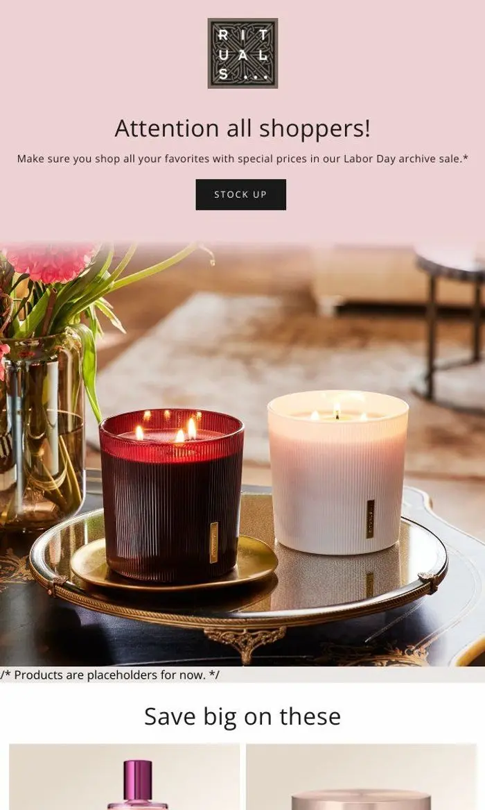 Rituals Cosmetics: Labor Day savings are here