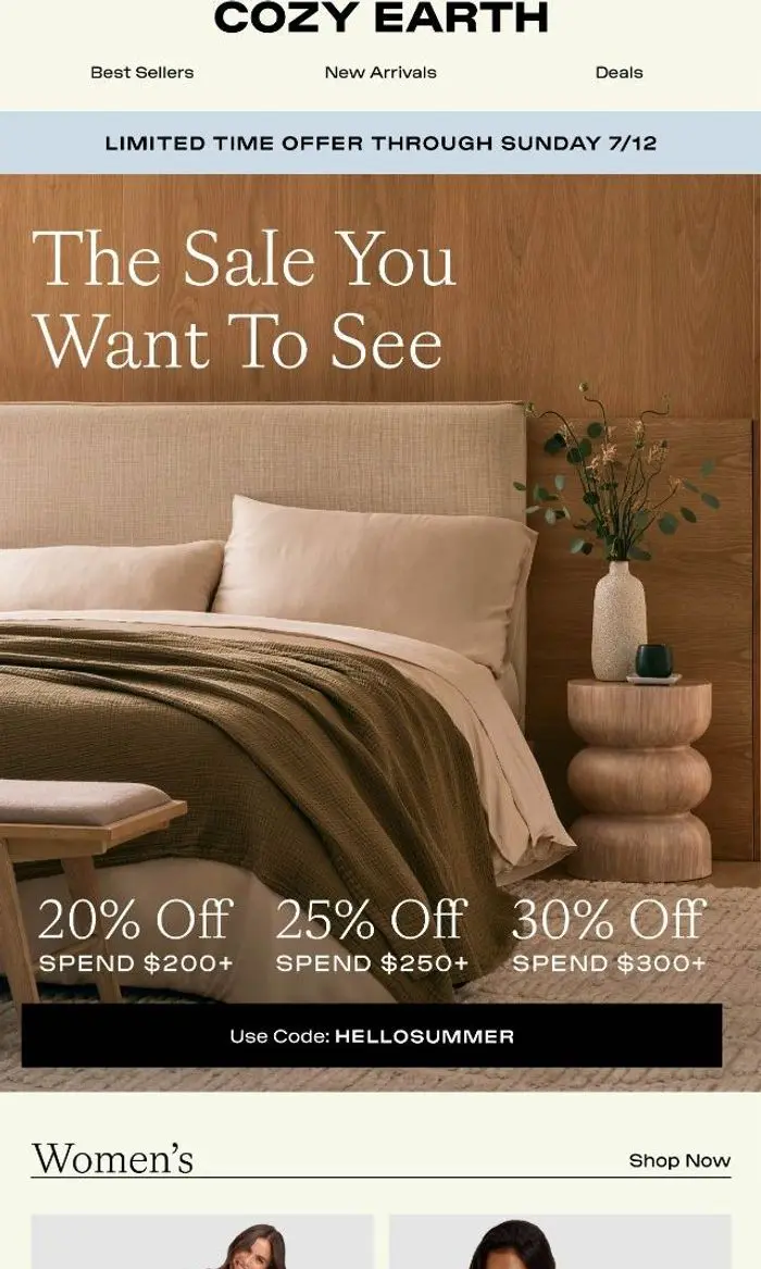 Cozy Earth: Don't Miss 30% Off ➡️
