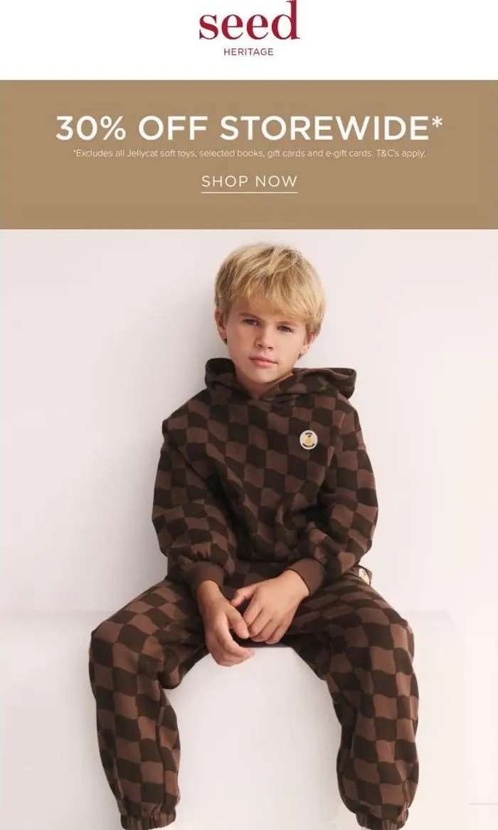 Seed Heritage: 30% Off Storewide | Winter Warmers for Boy