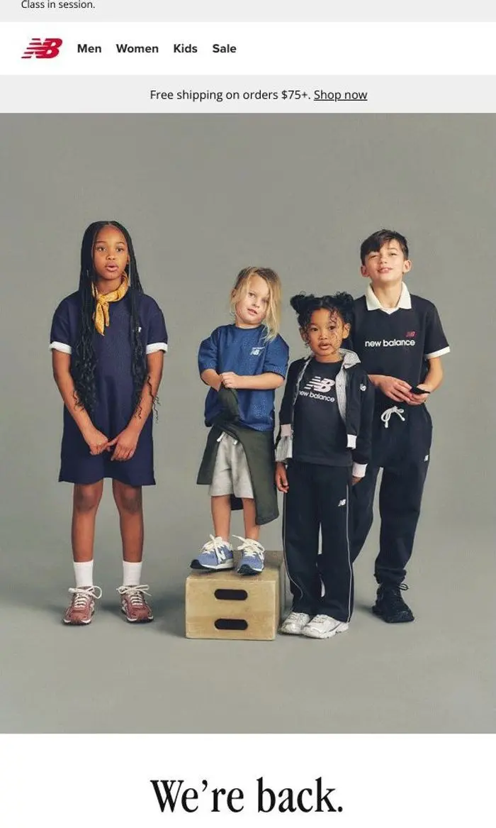 New Balance: We're back.