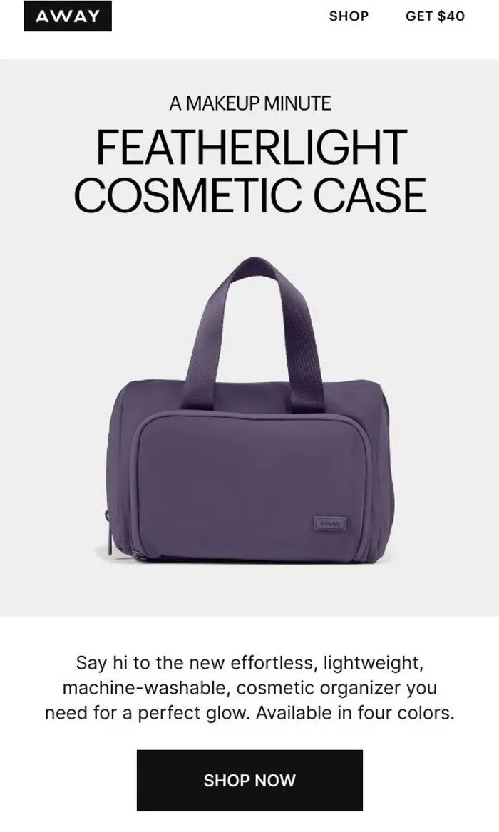 Away: Introducing the Featherlight Cosmetic Case