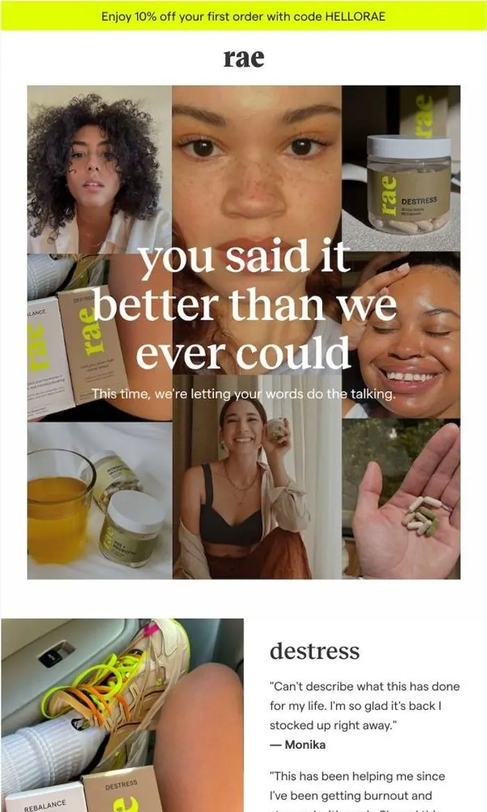 Rae Wellness: you said it better than we ever could💛