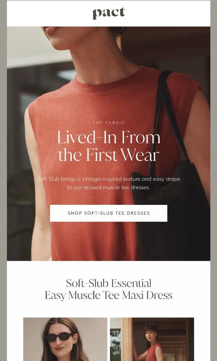p a c t ®: Soft-Slub Dresses Are Back