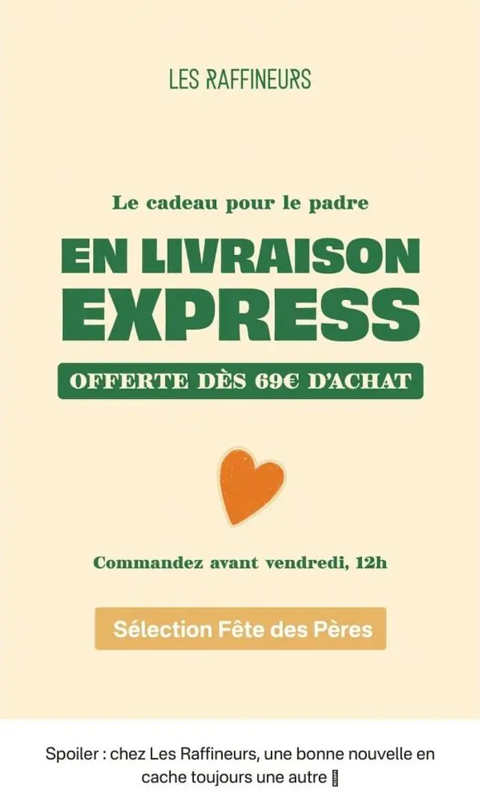 Les Raffineurs: On vous offre la livraison express 🎁