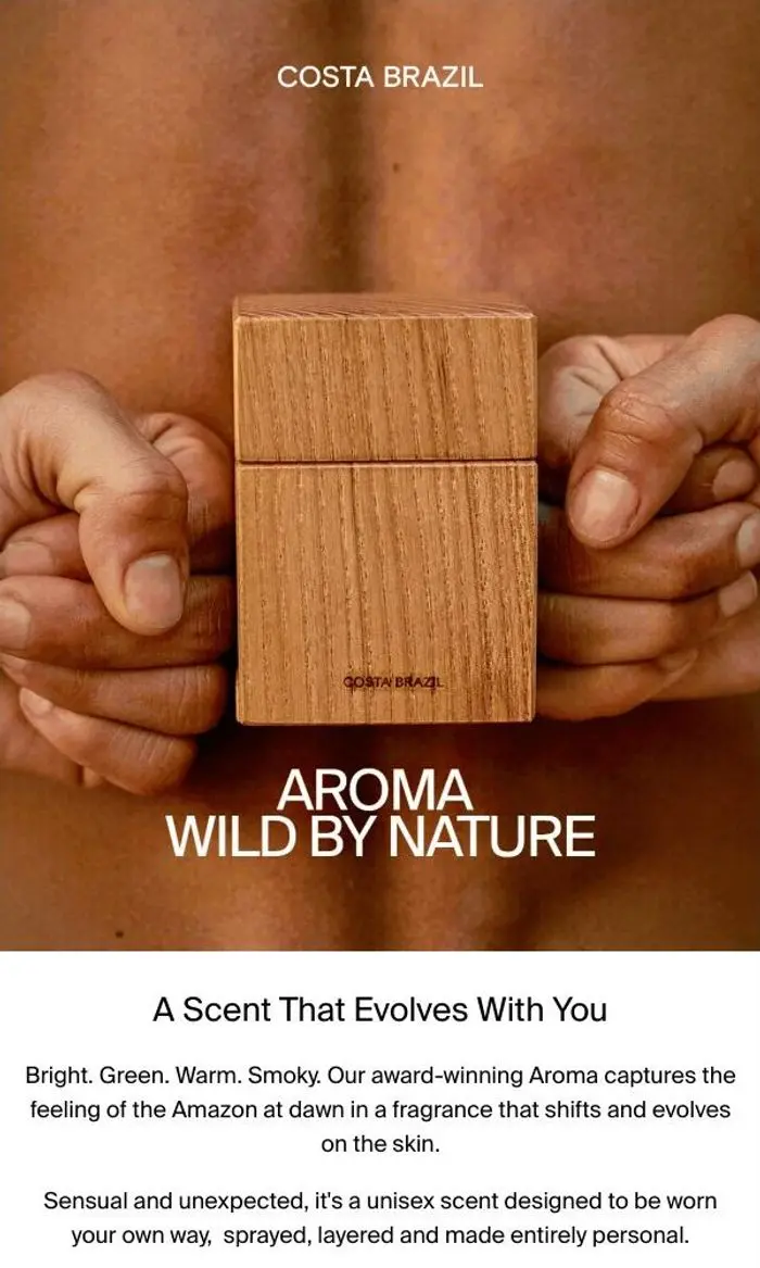 Costa Brazil: Aroma. Wild by Nature.