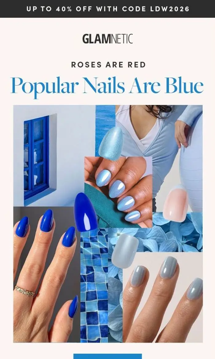 Glamnetic: Ugh, We're Feeling Blue ... NAILS 💙