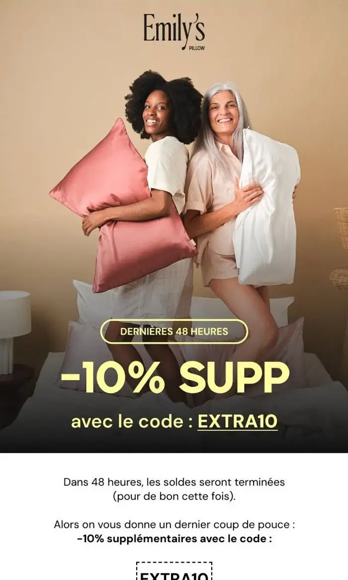 Emily's Pillow: Dans 48h, c'est terminé
