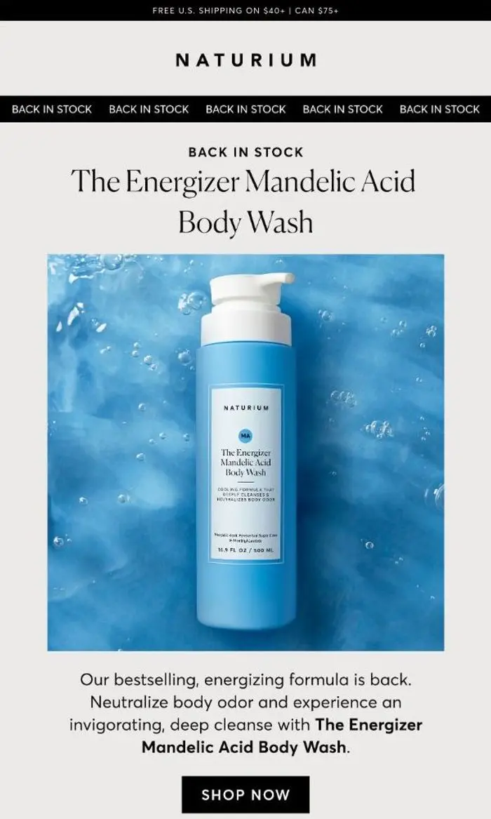 Naturium: Back in Stock: Energizer Body Wash 💙