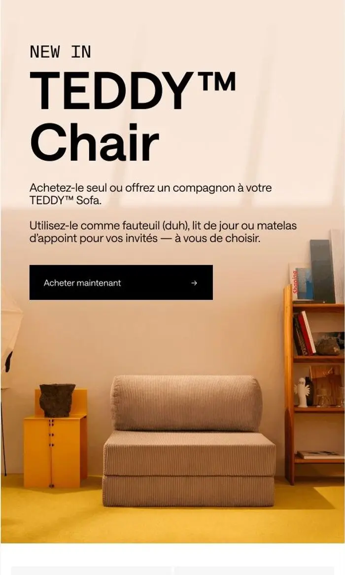 OMHU: Le TEDDY™ Chair vient d’arriver
