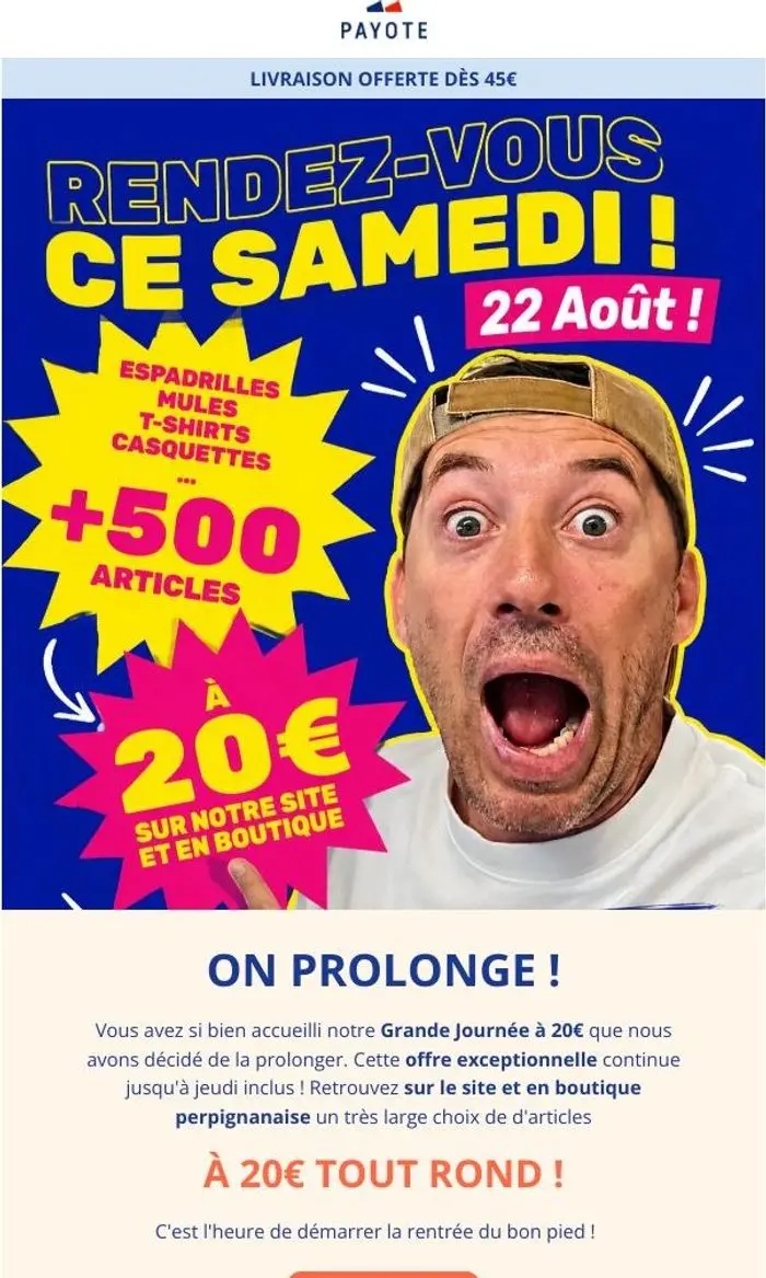 Payote: TOUT à 20€ : On prolonge rien que pour vous ❤️