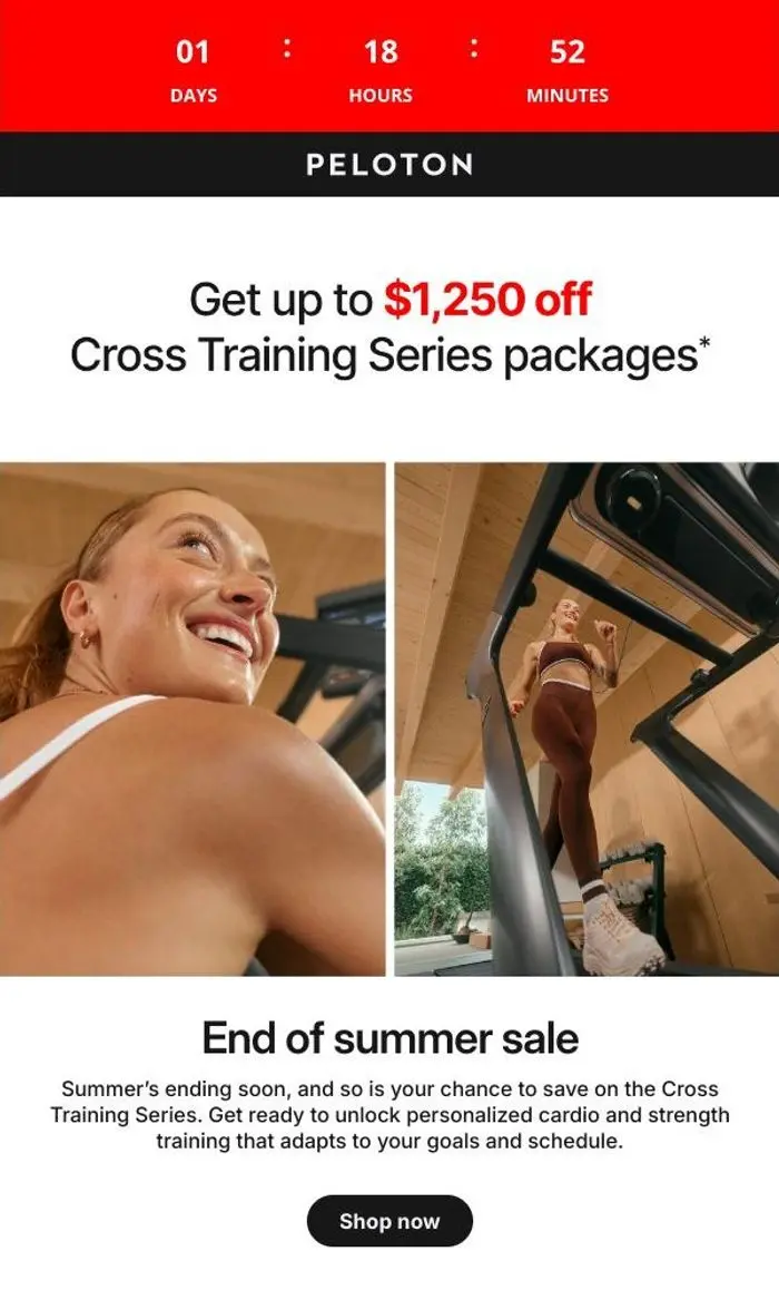 Peloton: Our end of summer sale wraps tomorrow
