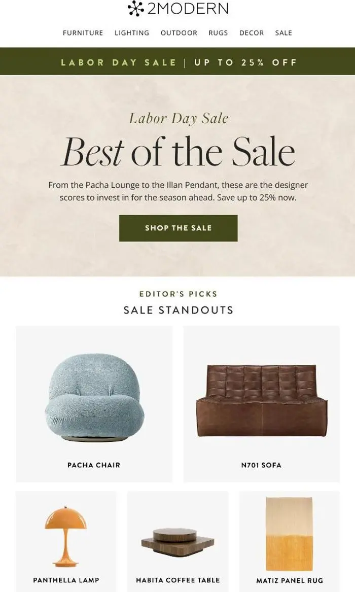 2Modern: The Labor Day Sale Shortlist