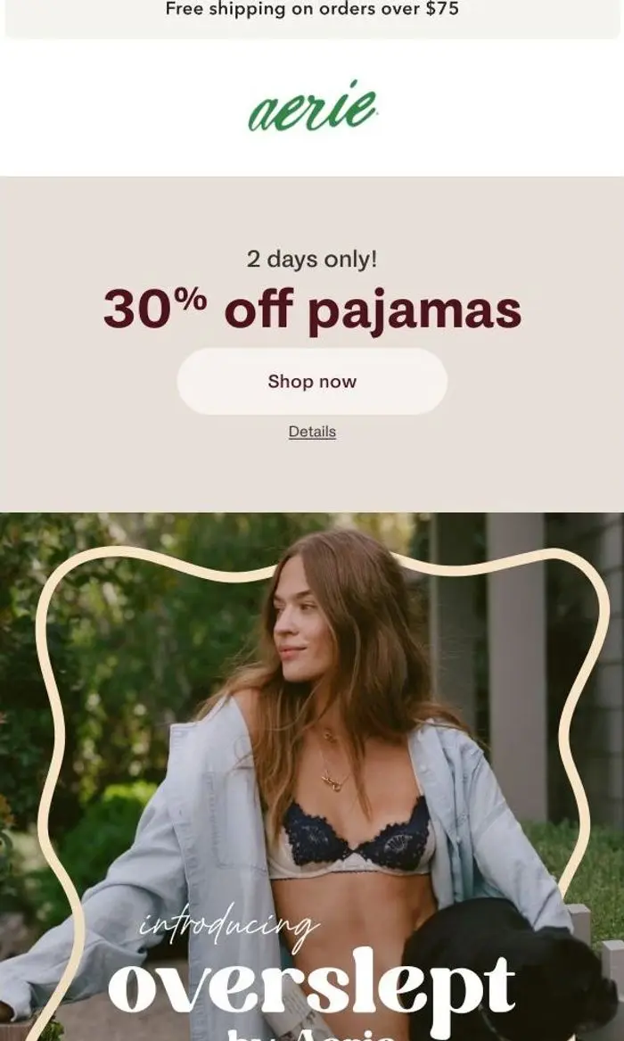 Aerie: 2 DAYS ONLY! 30% off PJs