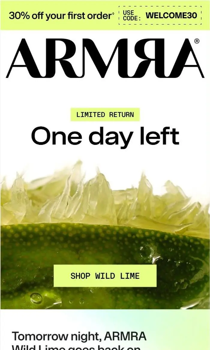 ARMRA: ONE DAY LEFT FOR WILD LIME