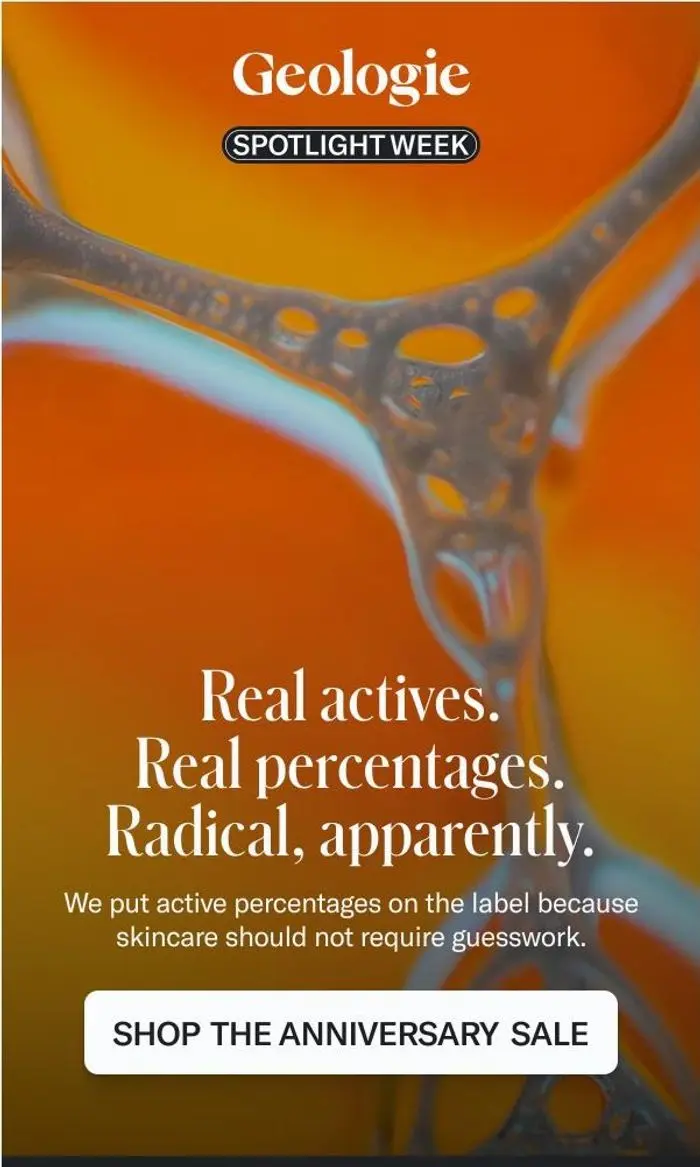 Geologie: Real percentages. Radical, apparently.🙄