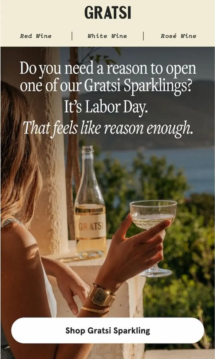 Gratsi Wine: Make Labor Day sparkling