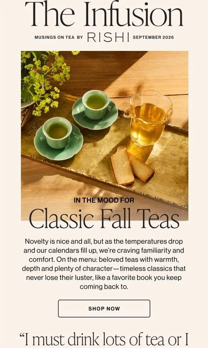 Rishi Tea & Botanicals: Back to the Classics