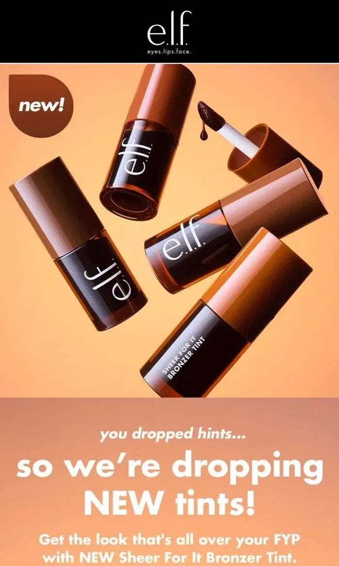 e.l.f. Cosmetics: NEW! Sheer For It Bronzer Tint 🤎