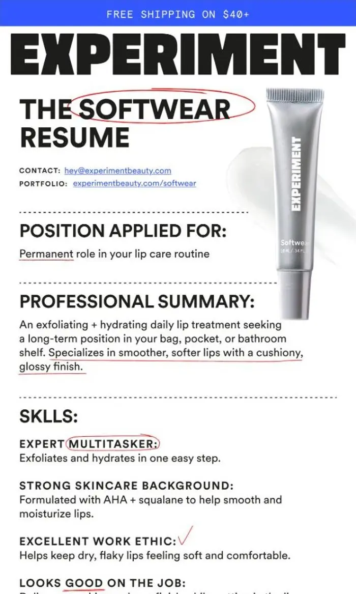 Experiment: resume attached📎