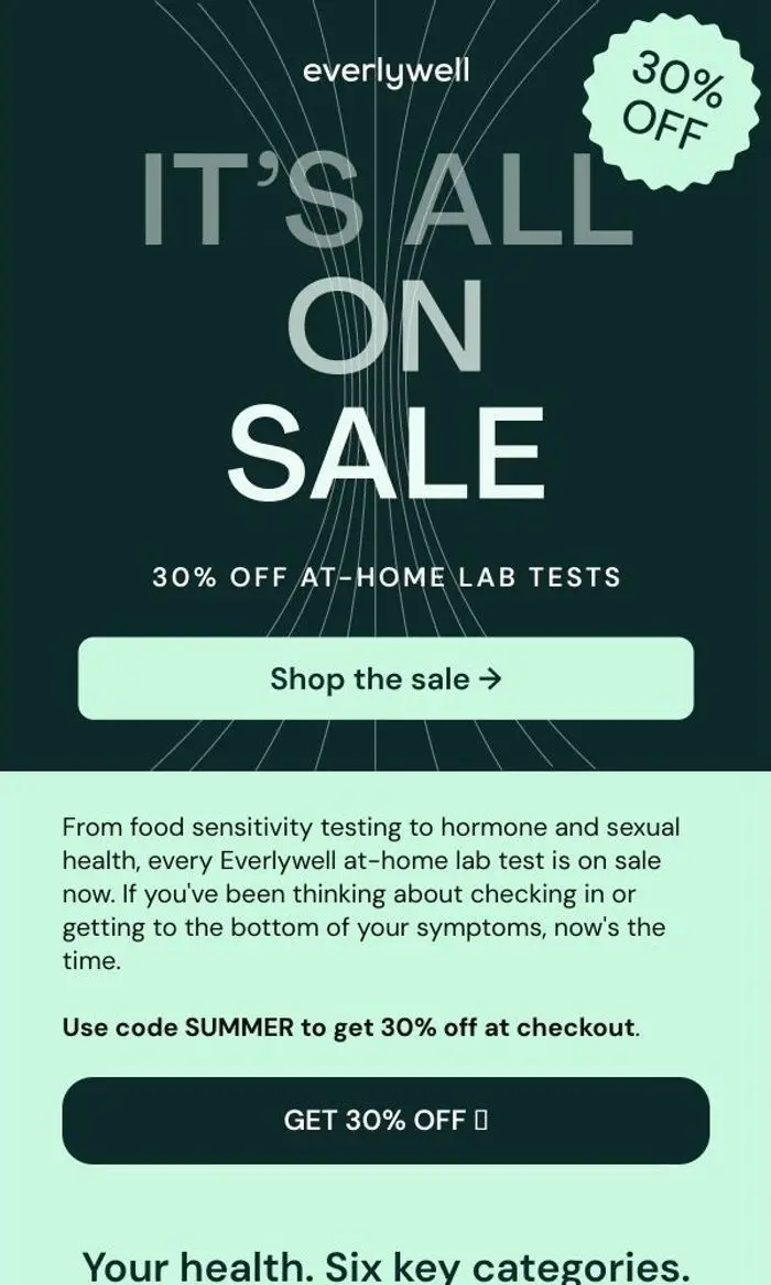 Everlywell 360: Your 30% off is waiting, plus more on sale