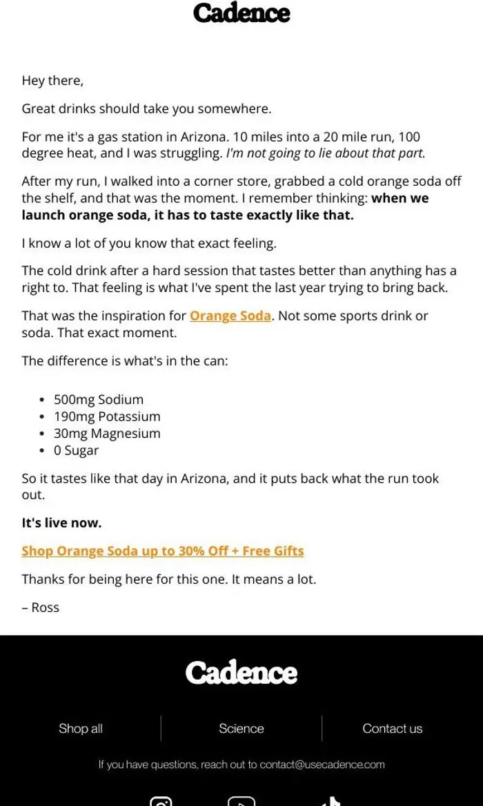 Cadence: Where Orange Soda actually came from.