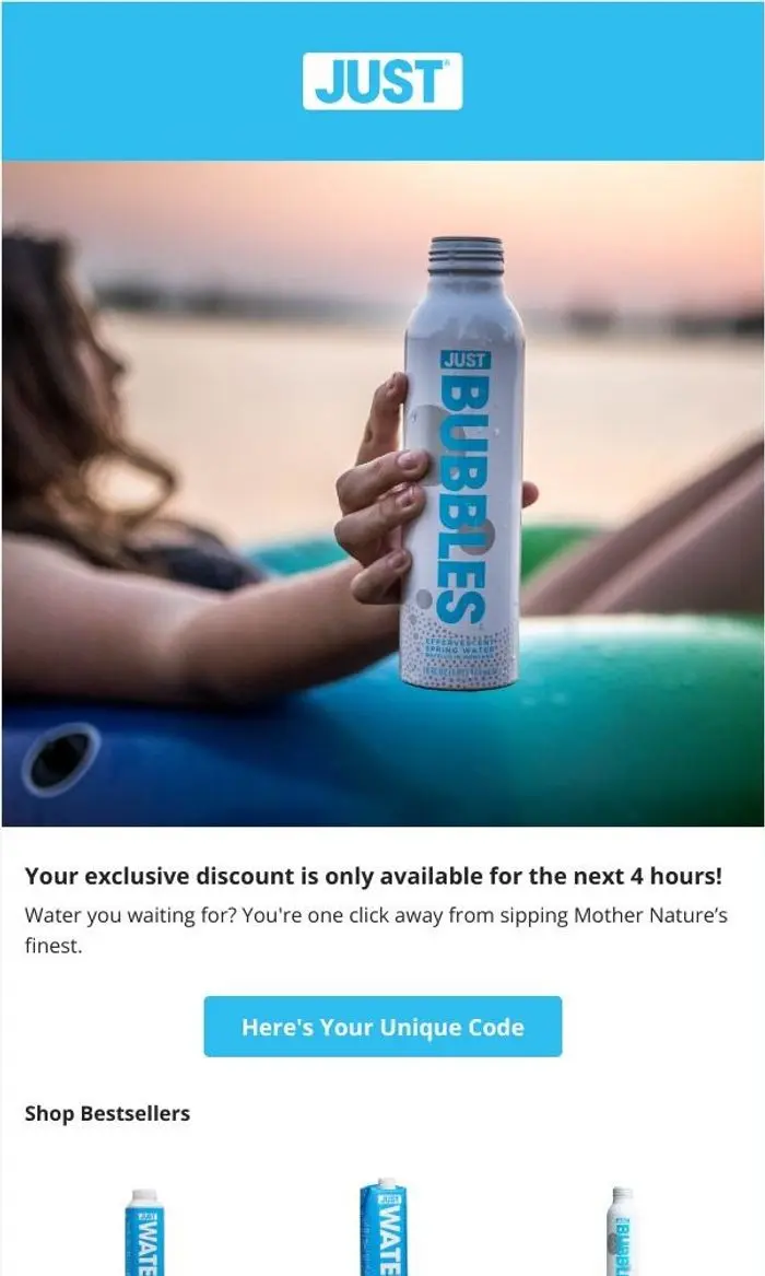 JUST: 4 hours until your discount expires 😱