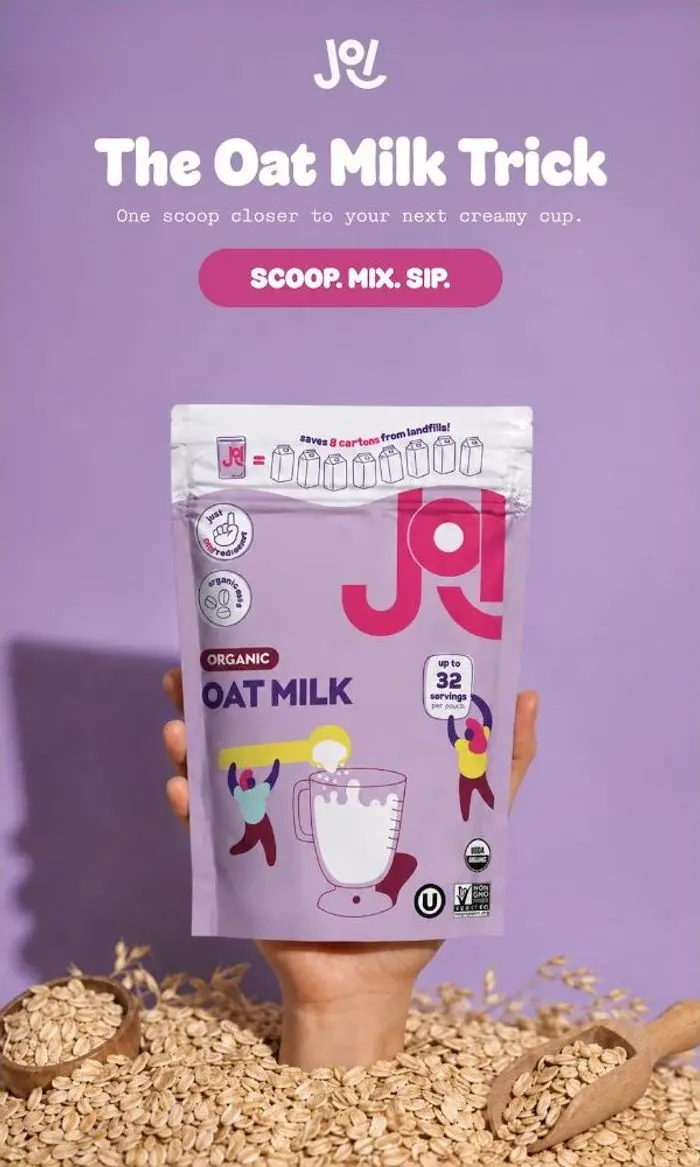 Cristina 🌱 JOI - Plant Milk Reimagined: A Little Scoop for a Better Morning.