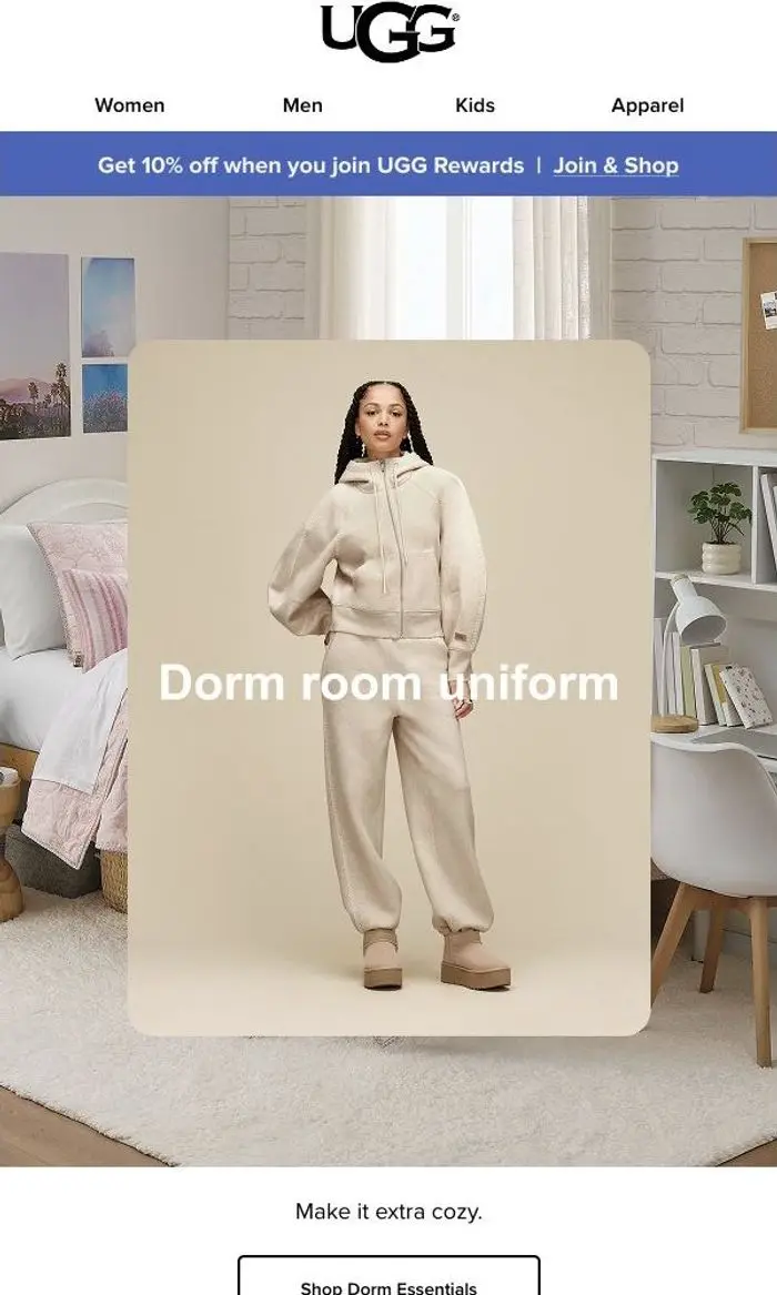 UGG®: TIME FOR DORM ESSENTIALS 🧸🛌🏻🧥