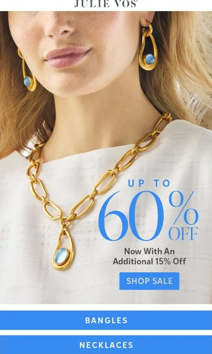 Julie Vos: It's On: Up to 60% Off + Additional 15% Off